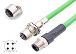1000mm 22 AWG M12 Overmolded Cable Assemblies