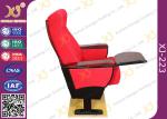 Red Large Iron Leg Auditorium Theater Chairs For Conference Fire Retardant