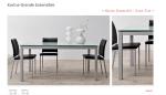 1700mm Extendable Glass Dining Table Impact Resistant With Iron legs