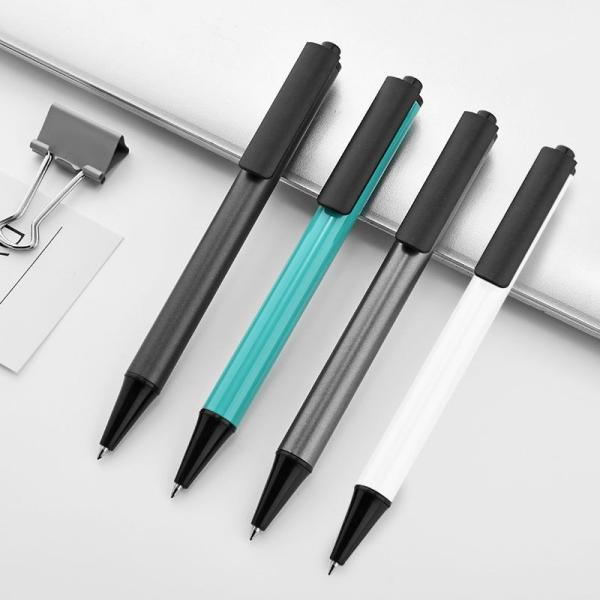 Sample Design Metal Press Ballpoint Pen 0.5mm Engraved Logo Advertising Pen