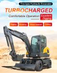 ZHONGMEI Excavator 35KM/h Big Digger 7 Tone Large Wheeled Excavator With CE