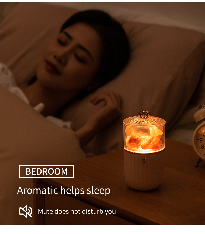 Newest Nature Crystal Salt Rock Aromatherapy Lamp 7 Color Atmosphere Night Light For Bedroom Office Car Air Purify