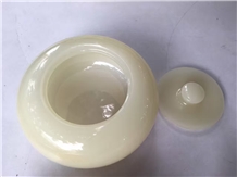 Grade A White Onyx Stone big slabs translucent snow white onyx