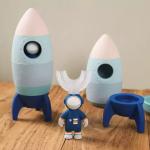 Silicone Baby Rocket Toy Teeth Brush Decoration Customized Color