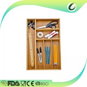 China Large bamboo utensil drawer organizer tray on sale