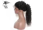 100% Brazilian Deep Wave Lace Front Wig , Black Virgin Remy Human Hair Wigs
