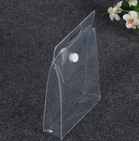 Durable Vinyl Zipper Bags / Customized Plastic Makeup Bag With 0.2 MM Thickness