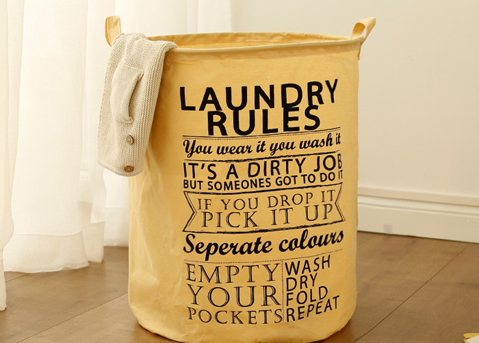 Foldable washing laundry clothes basket toy storage bag large box customizable check garment