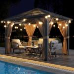 6063-T5 Aluminum Hardtop Gazebos For Commercial And Residential Projects