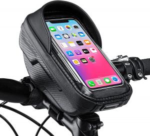 China Bike Phone Mount Bag Bike Front Frame Handlebar Bag Waterproof Bike Phone Holder Case Bicycle Accessories Pouch on sale
