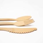 Disposable Packing Mini Cutlery Set Wooden Wooden Fork / Knife And Paper Napkin