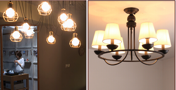 6W Edison A60 glass global LED Filament Bulb Candle C35Light E27 A60 cover Sapphire filame
