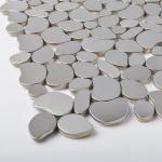 Commercial Pebble Metallic Mosaic Tiles Mosaic Pieces For Shower Floor