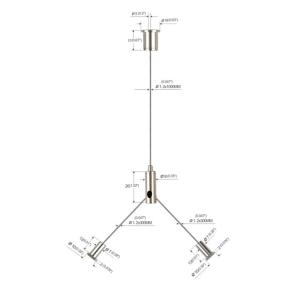 Wholesale Y Fits Cable Hanging Kits Copper Plated Nickel For LED Panel Lights YW86035 from china suppliers