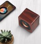 Mini Squre Wood Portable Bluetooth speaker 3W 1200mAh for Cellphone