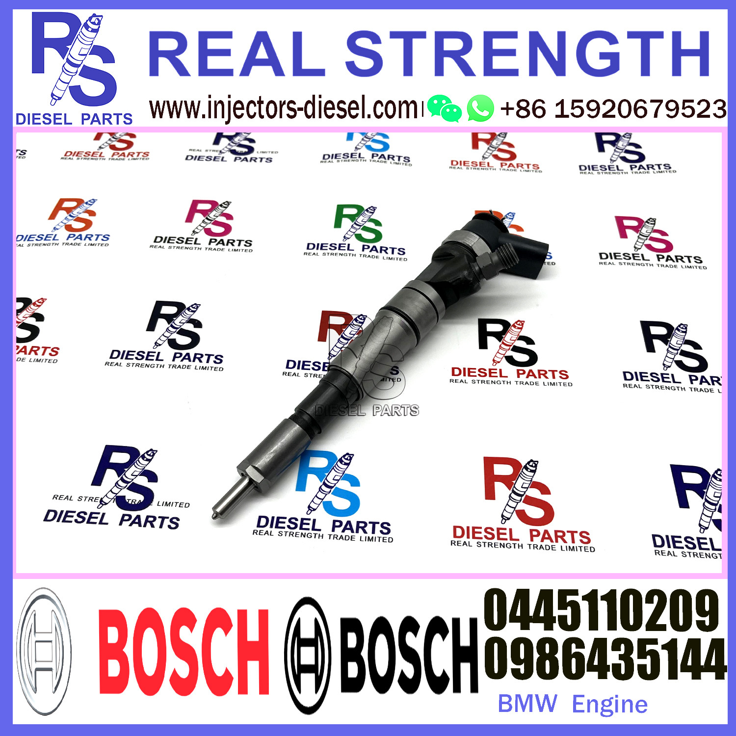 Diesel Fuel Common Rail Injector 0445110209 0986435144 13537790117 13537794435 7790117 13537794555 For BMW Engine