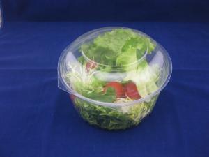 China 17oz OEM/ODM Clear Plastic Clamshell Packaging Disposable Salad Bowls on sale
