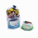 custom shape snack food doypack marshmallow packaging with window