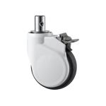 Hospital Bed Parts Medical Caster 5 Inch Mute Plastic Wheel With Brake ABS Outer