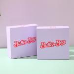 Recyclable Eco Friendly Cardboard Gift Packaging Box Customizable Pink