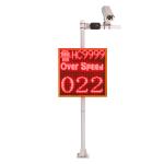 100 Watts Solar Powered Traffic Warning Sign Auto Vehicle Speed Display Phone