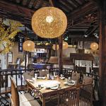 Vintage Rattan Lamp Pendant Lights Farmhouse Style Handmade Restaurant Round