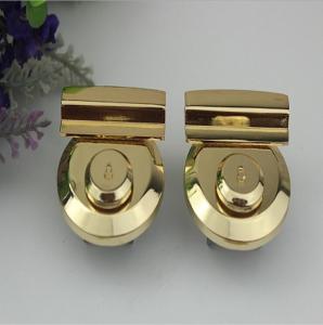 Wholesale High quality bag hardware accessory gold color snap push lock for handbag from china suppliers