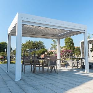 Wholesale Aluminum Louvered Pergola Imitation Wood Grain Aluminum Pergola Pavilion from china suppliers