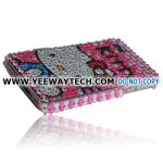 Kitty Blue Costume Glue Reinforced Rhinestone Hard Case for iPhone 4 (Verizon,AT