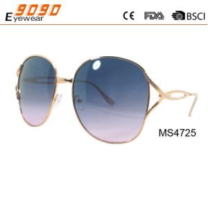 Wholesale Unisex fashion sunglasses with mirror lens ,made of metal frame, suitable for men and women from china suppliers