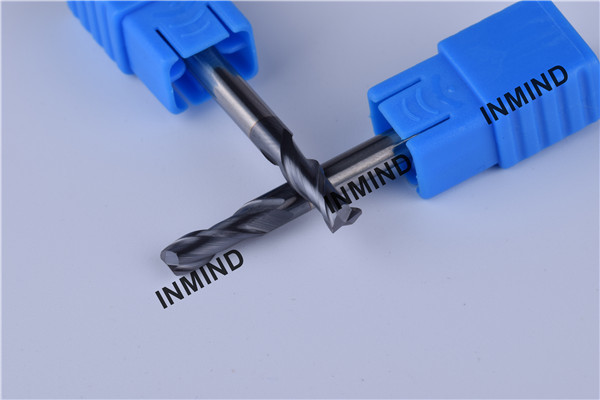 Upto HRC50 AlTiN Coating , 4mm Square carbide end mill cutter 2 Flute , Carbide end mill , Grain Size 0.8UM