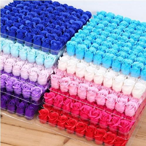 3-Layer Rose Soap Flower for Valentine's Day Wedding Christmas 5cm Diameter 6cm