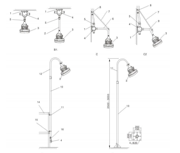 ATEX IECEx Certified 100W-240W Explosion Proof LED High Bay Light IP66