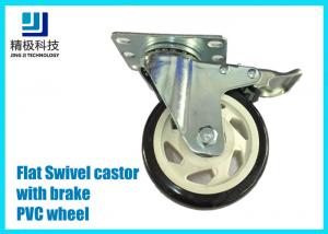Wholesale 3-5 inch PVC / ESD Flat Free Swivel Caster Wheels Plate - mount With Brake Assembly from china suppliers
