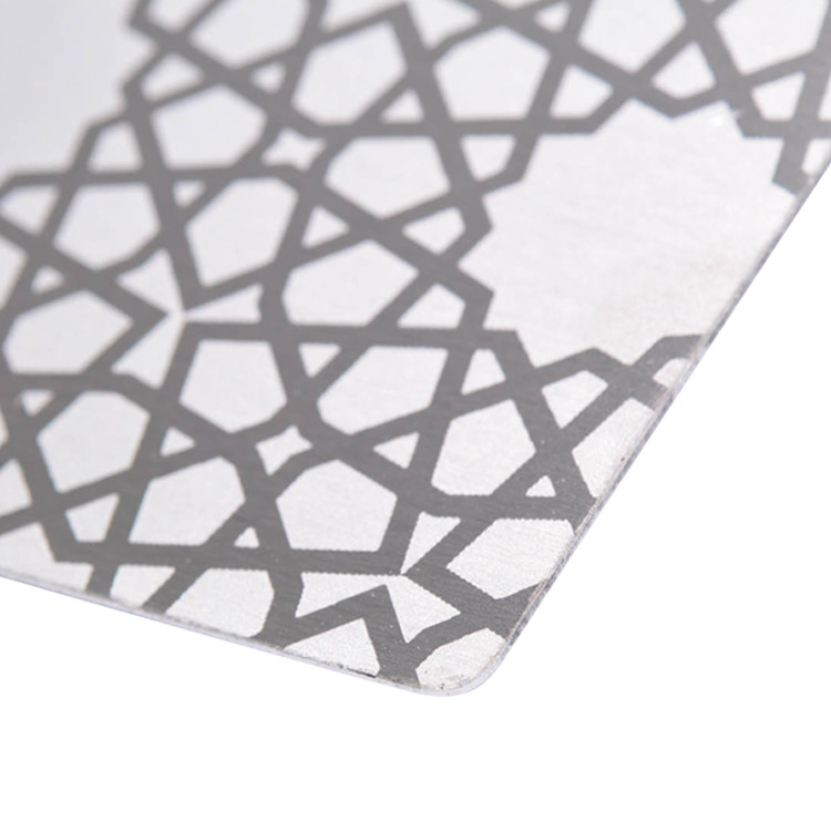 201 PVD Color Coating Stainless Steel Metal Cutting Sheet Etching Pattern 4x8 For Wall Panel Decor