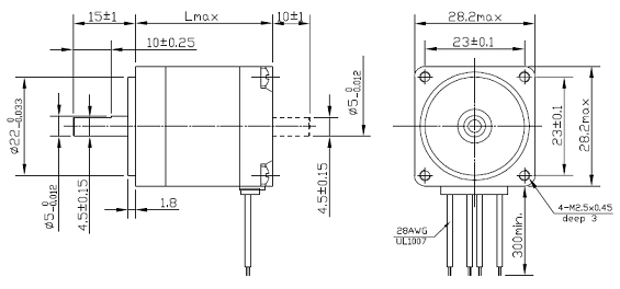 Step Angle 1.8 Degree Stepper Motor 2 Phase 4 Phase Stepper Motor 4 Wire