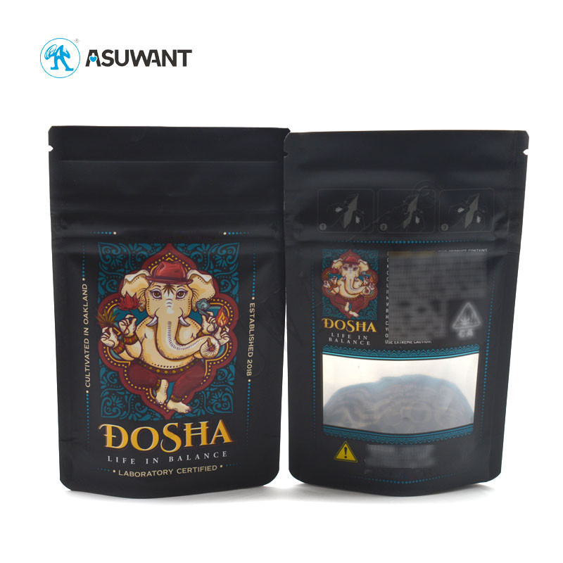 Holographic Laser Smell Proof Zipper Bags Resealable For Canna Seed Packaging