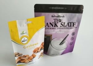 Wholesale Cocao Protein Snack Bag Packaging , Stand Up Zipper Pouch Custom Printing Logo from china suppliers