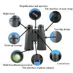 Big Aperture 10x42 Roof Prism Binoculars BK7 Telescope For Bird Watching
