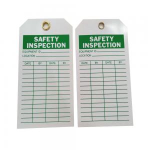 China Custom Accident Prevention Tag Safety Inspection 4 Width X 7 Height Unrippable Vinyl on sale