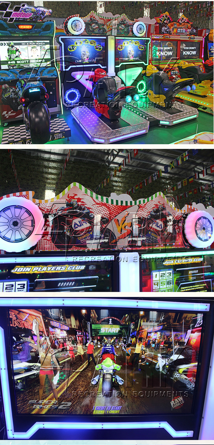 42 Inch Flaming Motorcyclce Racing Game Machine Stereo System