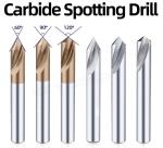 TiN Coating CNC Spot Drill Bits Diameter 4 6 8 10mm For Stainless Steel Aluminum