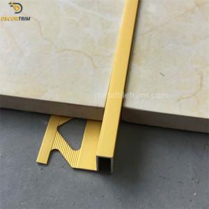 Wholesale 4x8mm Aluminium Square Edge Tile Trim Anodized Matt Gold Color from china suppliers