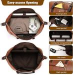 PU Leather Weekender Bag , Travel Duffel Bags With Shoe And Laptop Compartment