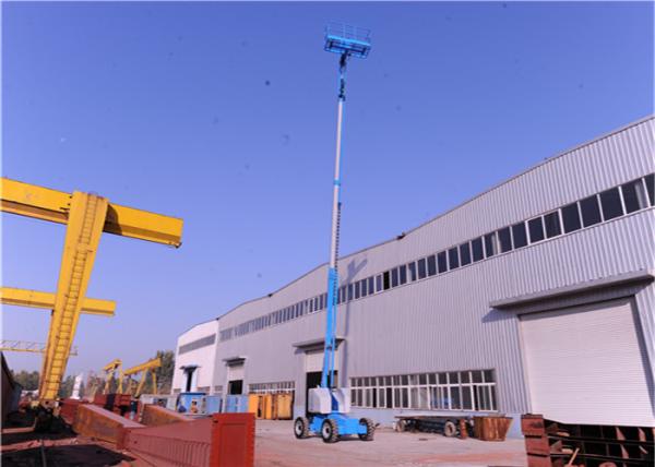 Metal Structure Self Propelled Boom Lift Blue Color 1 Year Warranty Anti