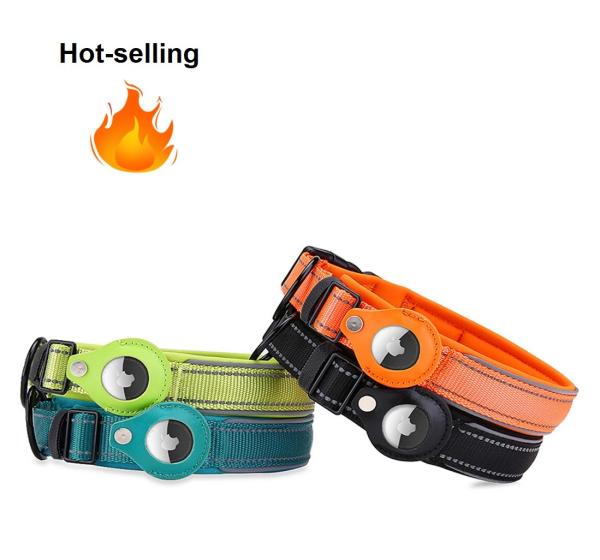 Custom Logo Polyester Pet Collars Leashes Adjustable Tracking 40cm Dog Collar