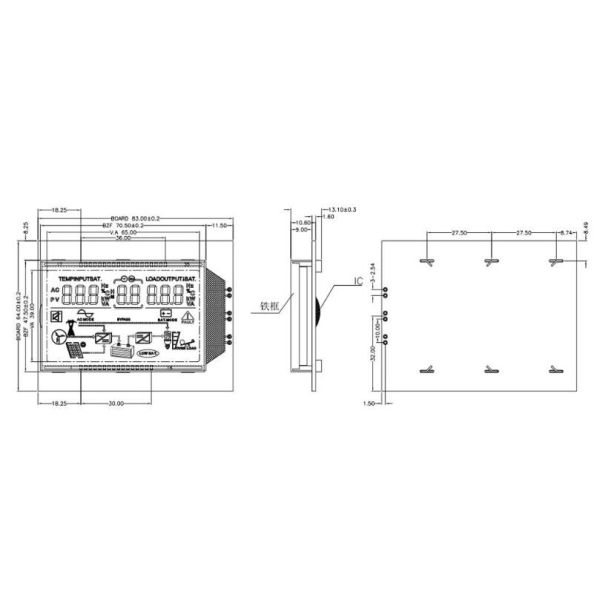 Zebra Connection VA Dot Matrix Screen , White LED High Resolution LCD Module