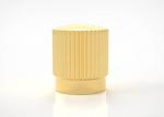 Luxury Zamac Creative Vertical Stripe Style Perfume Bottle Cover 15Mm Gold Metal