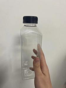 Wholesale 250ml Transparent PET Juice Bottles Square Plastic Drinking Bottle Customizable from china suppliers