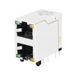 LPJE106XBHNL Without Integrated Magnetics RJ45 Female Connector 2X1 Port Green